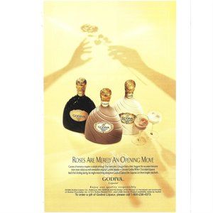 Godiva Cappuccino Liqueur AD 1990s Vintage Print Ad